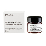 Crema contorno occhi con ceramidi e peptidi, 15 ml, Sabio