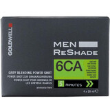 Goldwell Men's Hair Colour Reshade 6CA pour la couverture des cheveux blancs 4Shots x 20ml 