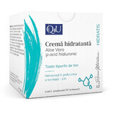 Hydraterende crème met aloë vera en hyaluronzuur Hidratis Q4U, 50 ml, Tis Farmaceutic