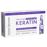 Trattamento per capelli fragili Fortificante Cheratina, 12 fiale x 10 ml, Fiterman