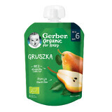 Purée de poire bio, +6 mois, 80 gr, Gerber