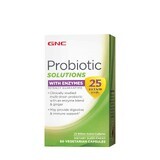 Gnc Probiotic Solutions With Enzymes, Probiotic Cu Enzime Digestive 25 Miliarde Cfu, 60 Cps