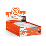 No Cow Dipped Chocolate Peanut Butter, barre protéinée végétalienne au beurre de cacahuète et au chocolat, 60 g