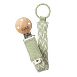 Lantisor clip pentru suzeta, Sage - Ivory, Bibs