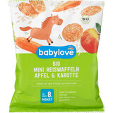 Rondelles de riz Babylove avec pomme et carotte, 8+, 35 g