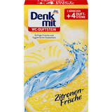 Denkmit odorizant WC lămâie 4x40g+1 suport, 4 buc