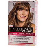 Loreal Paris EXCELLENCE CREME Tintura permanente per capelli con ammoniaca 7.1, 1 pz