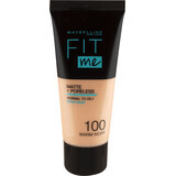 Fondotinta Maybelline New York Fit Me Matte & Poreless 100 Warm Ivory, 30 ml