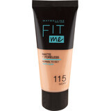 Maybelline New York Fit Me Matte &amp; Poreless Foundation 115 Ivoor, 30 ml