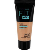 Maybelline New York Fit Me Matte & Poreless Foundation 220 Natural Beige, 30 ml