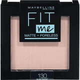 Maybelline New York Fit Me Matte+ Cipria compatta senza pori 130 Buff Beige, 9 g