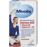 Mivolis Calcium 600+Vitamine D3 +Vitamine K1+K2 tabletten, 51 g