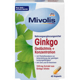 Mivolis Ginkgo pillole per memoria e concentrazione, 40 pz