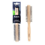 Parsa Beauty Spazzola per capelli rotonda in legno con setole in plastica, 19mm, 1 pz