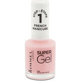 Rimmel London Smalto per unghie Super Gel French Manicure 091 Rosa inglese, 12 ml