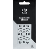 S-he colour&amp;style Nail Stickers, 1 Set