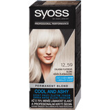 Syoss Color Permanent Hair Color 12-59 Cool Platinum Blonde, 1 pc