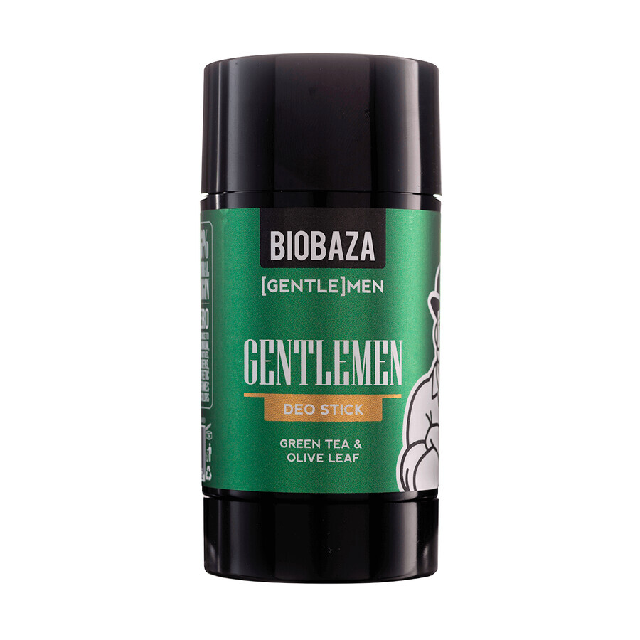 Natural stick deodorant without aluminum, with green tea extract, for men, Gentlemen, Biobaza, 50 ml