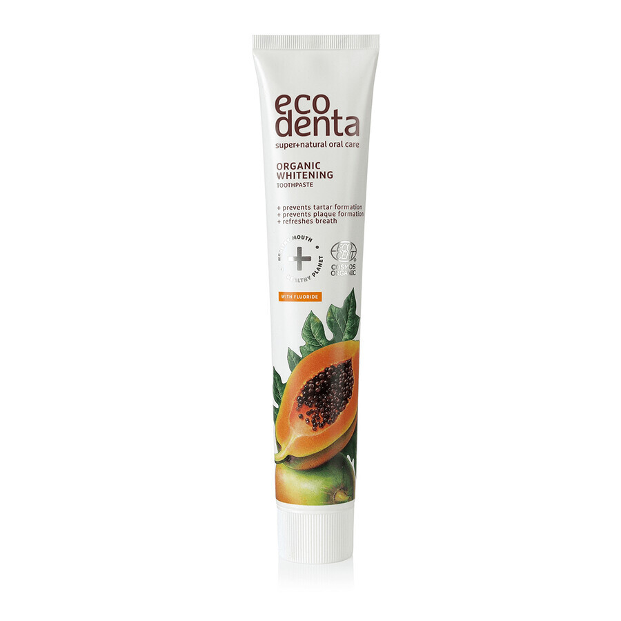 Bio-Zahnweißpasta mit Papaya-Extrakt, Ecodenta, 75 ml