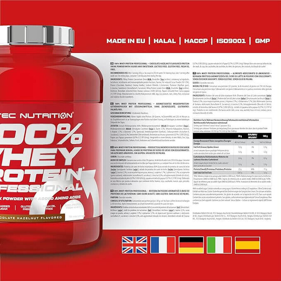 100 % Whey Protein Professional Scitec Nutrition Vanillegeschmack, 2350 g