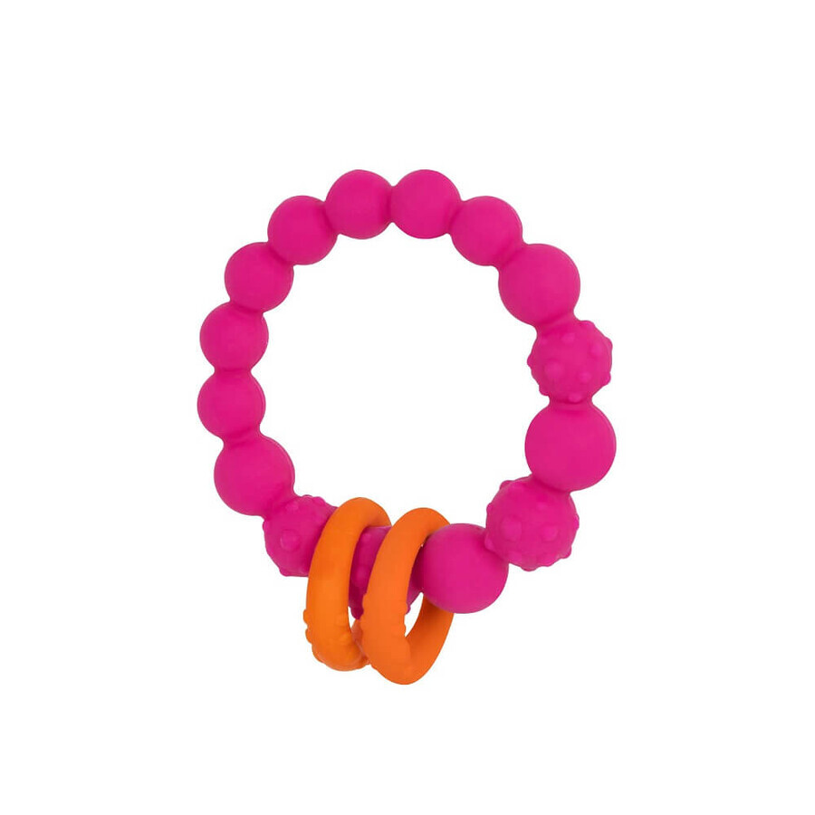 Silicone teething ring, Pink, Btoys