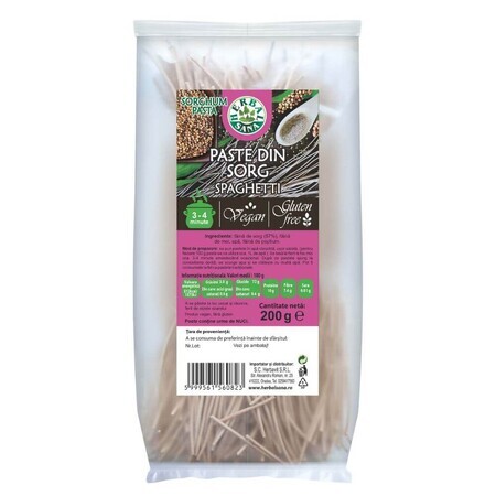 Sorghum pasta, spaghetti, 200 g, Herbal Sana