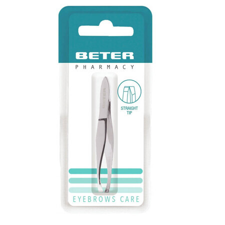 Chrome plated tweezers with straight tip Pharmacy, Beter