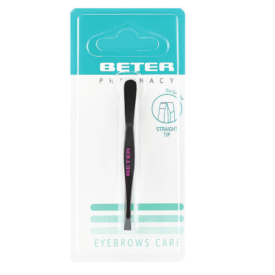 Black tweezers with straight tip Pharmacy, Beter