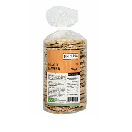 Galette di rondelle d'avena, 100 gr, Fior di Loto