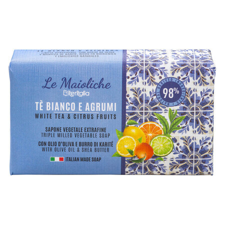 Sapone vegetale al tè bianco e agrumi, 175g, Iteritalia