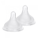 Premium silicone teat set, Size L, 5-7 months, Spectra