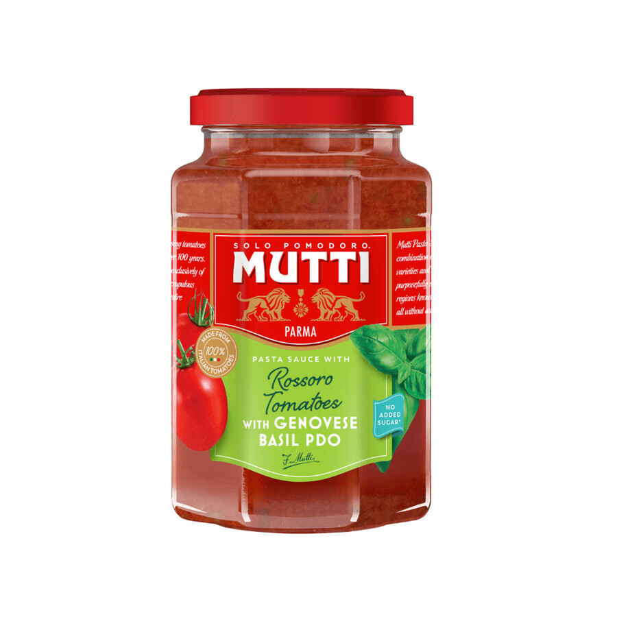 Pastasaus met Rossoro tomaten en Genuese basilicum, 400 g, Mutti