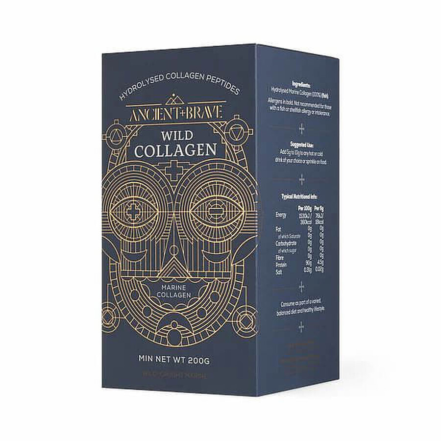 Wild Collageen Hydrolyzed Marine Collagen, 200 g, Ancient and Brave