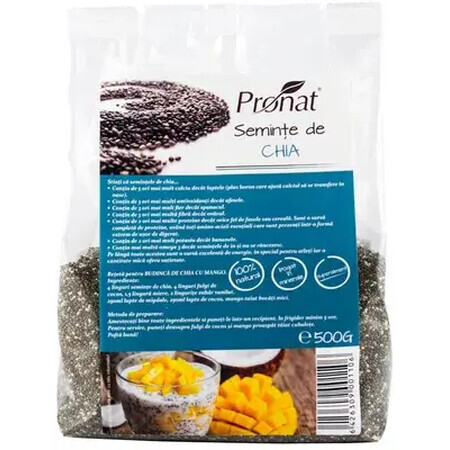 Semillas de chía, 500 g, Pronat