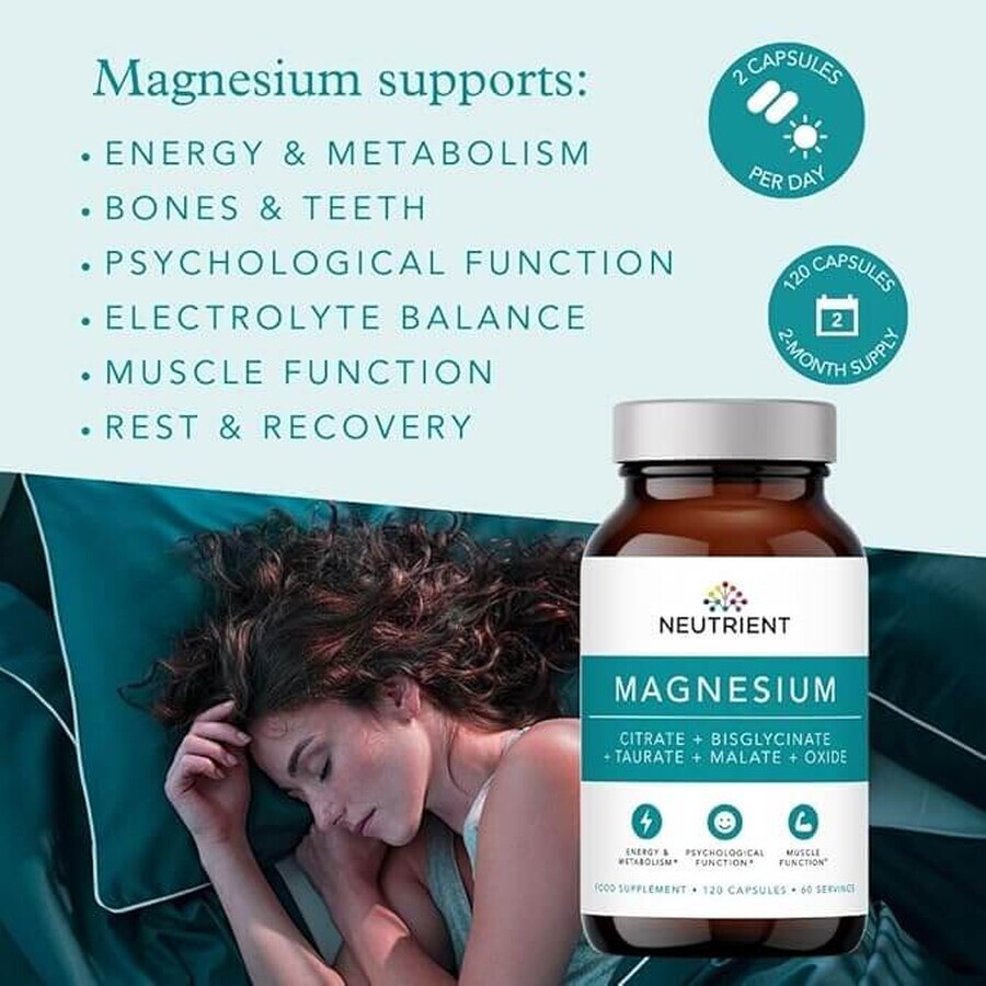 Magnesium x 120 capsule, Neutrient 