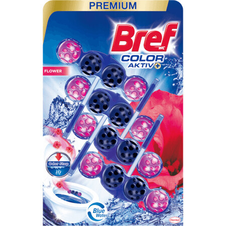 Bref WC Odorizant toaletă Color Aktiv Flower, 4 buc