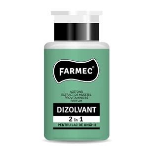 2 in 1 Nail Polish Remover with Chamomile and Vitamin B6, 150 ml, Farmec