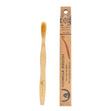 Brosse à dents en bambou, 15+ ans, moyenne, jaune, 1 pièce, Gingia