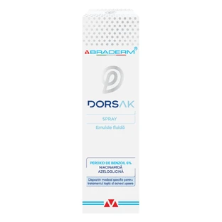 Dorsak Espray para acné corporal, emulsión fluida, 100 ml, Braderm