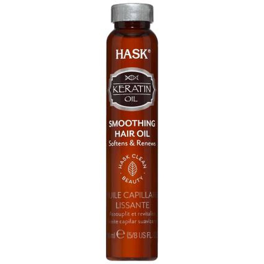 Hask Keratine gladmakende haarolie, 18 ml