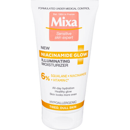 Mixa Cremă hidratantă iluminatoare cu niacinamide, vitamina C și scualan, 50 ml