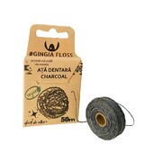 Fil dentaire en carbone naturel et fibre cirée, 50 m, Gingia