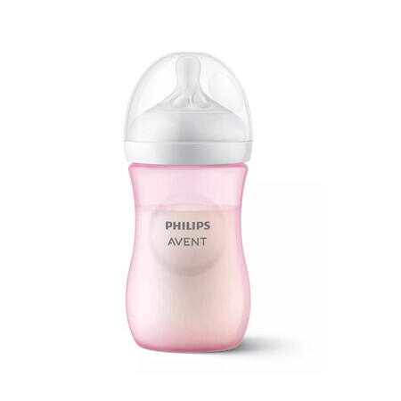 Biberon Natural Response, 1 mois et plus, 260 ml, rose, Philips Avent