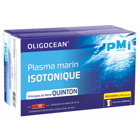 Plasma Isotonique, 20 ampoules, Oligocean