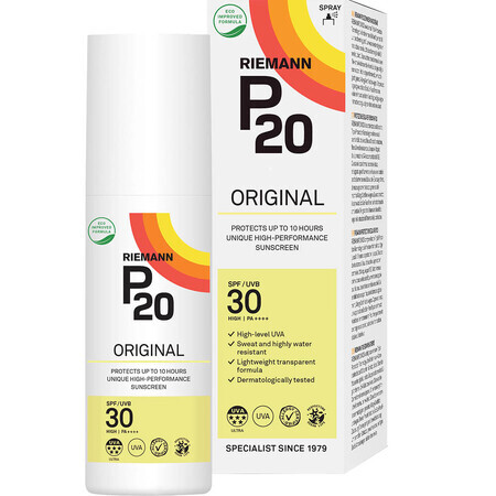 Transparentes Sonnenschutzspray SPF 30 Original, 85 ml, Riemann P20