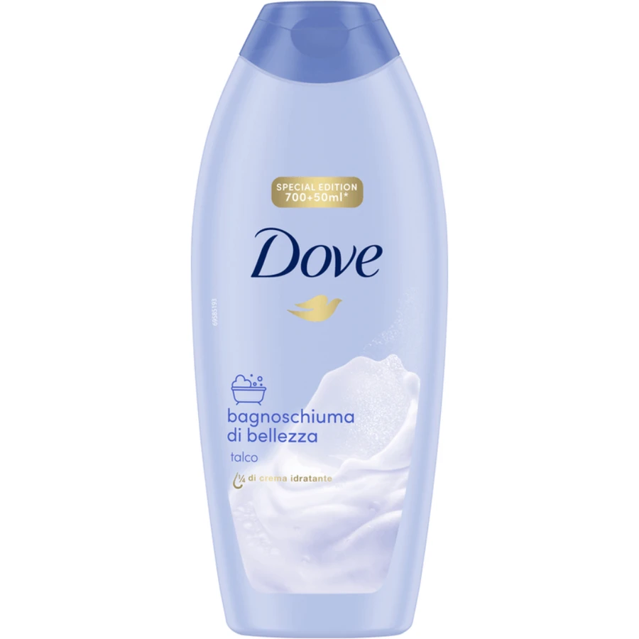 Talcum Bath Foaming Bath Powder, 750 ml, Dove