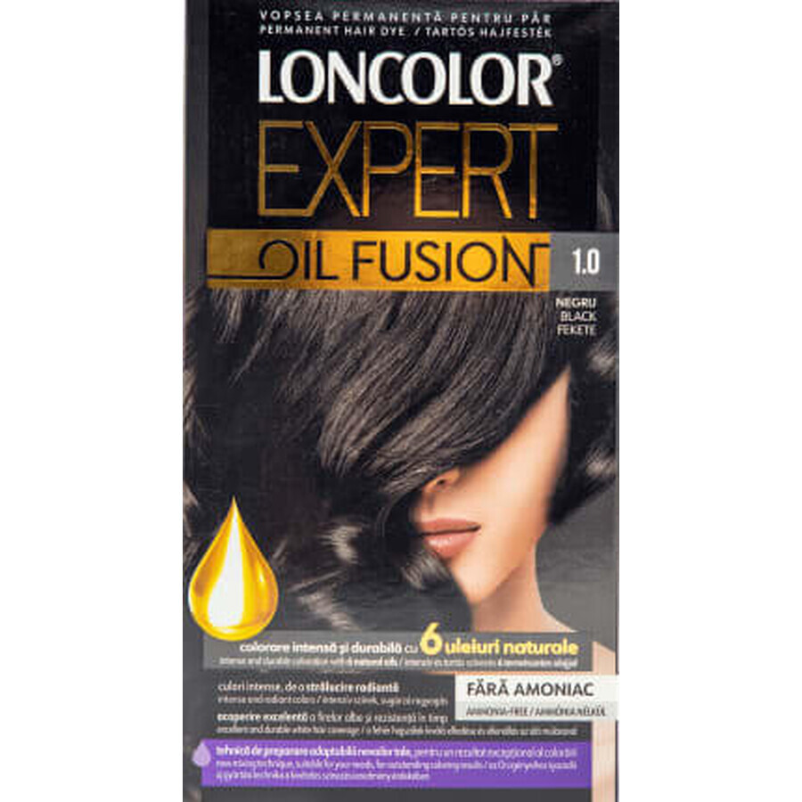 Loncolor Expert Ammoniakfreie Haarfarbe Oil Fusion 1.0 schwarz, 1 Stk