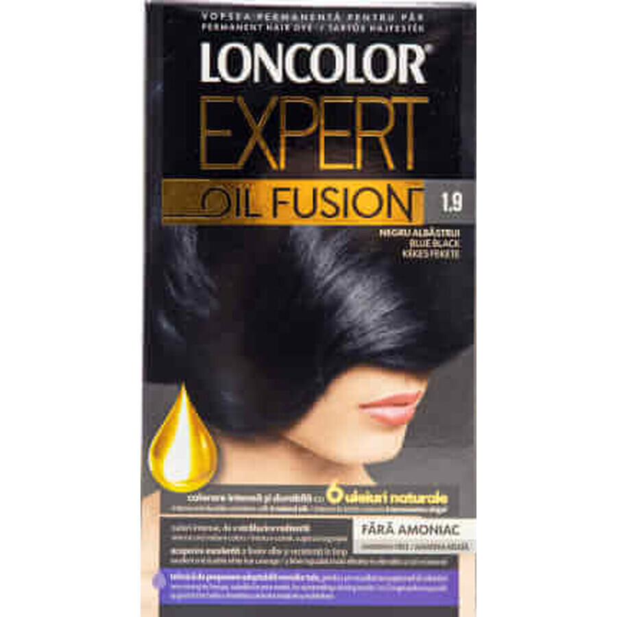 Loncolor Expert Ammoniakvrije haarverf Oil Fusion 1.9 blauwachtig zwart, 1 st