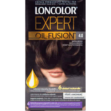 Loncolor Expert Ammoniakvrije haarverf Oil Fusion 4.0 middenbruin, 1 st