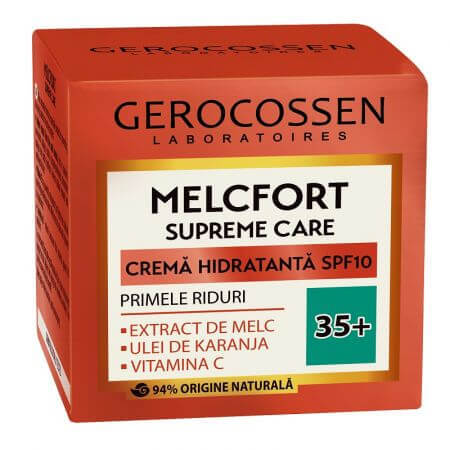 Melcfort vochtinbrengende crème SPF10 35+ met slakkenextract, karanjaolie, vitamine C, 50 ml, Gerocossen